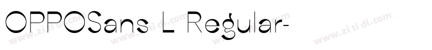 OPPOSans L Regular字体转换